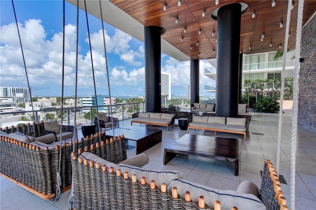 view of patio / terrace with an outdoor living space