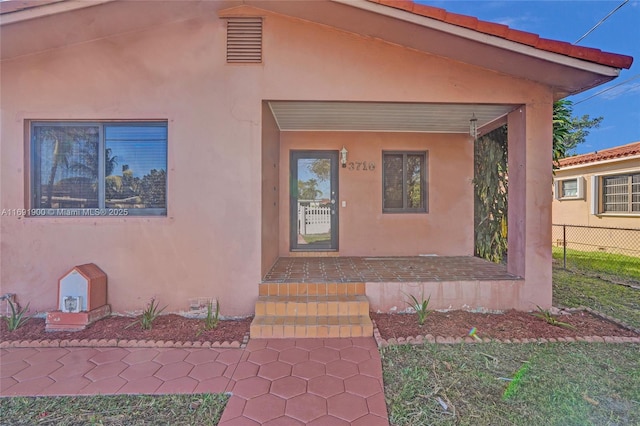 view of doorway to property