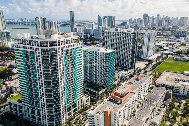 property's view of city with a water view