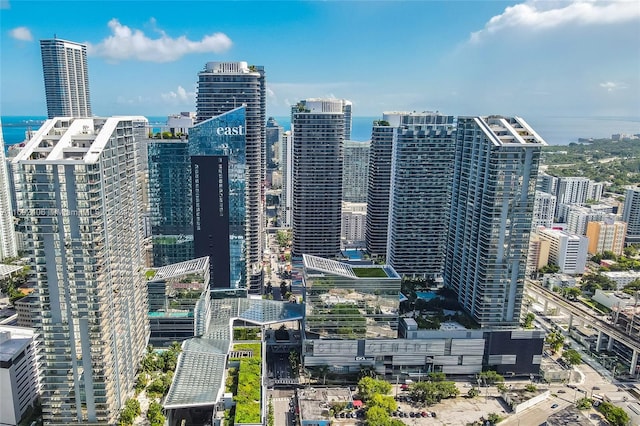 view of city with a water view