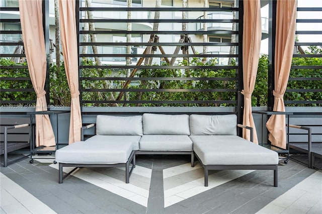 121 NE 34th St Unit Ph3217, Miami, FL 33137 - deck featuring outdoor lounge area and a pergola