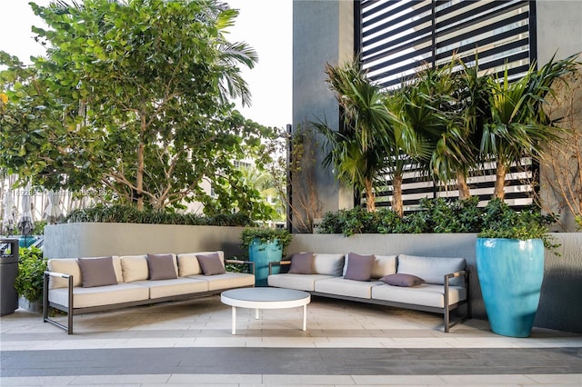 121 NE 34th St Unit Ph3217, Miami, FL 33137 - view of patio / terrace with an outdoor living space