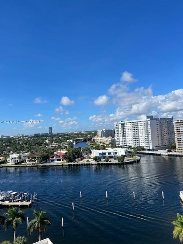 water view featuring a city view