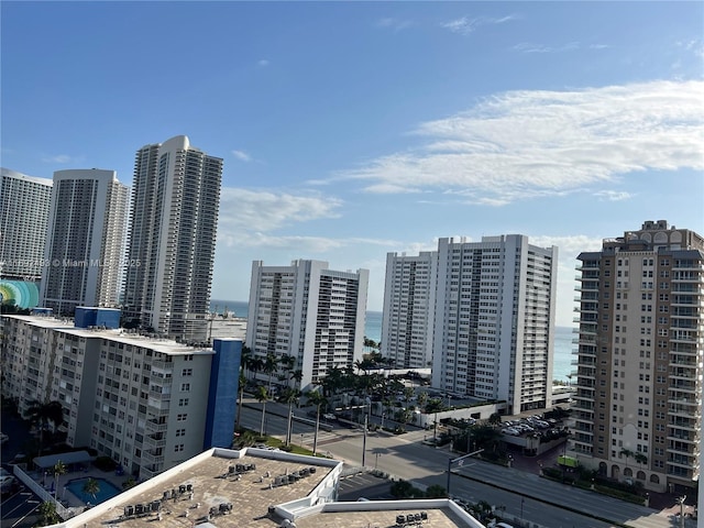 view of city with a water view