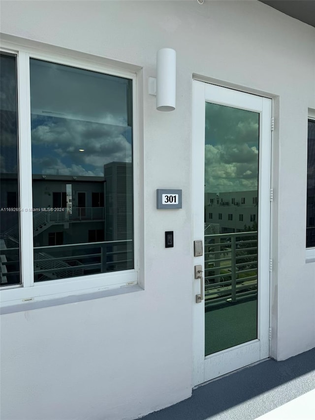 view of doorway to property