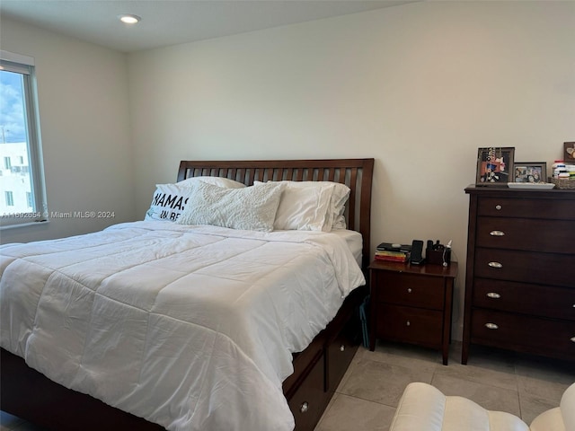 view of tiled bedroom