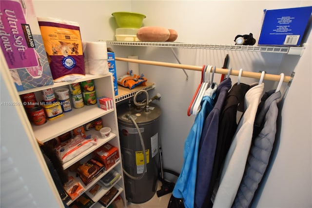 pantry featuring water heater