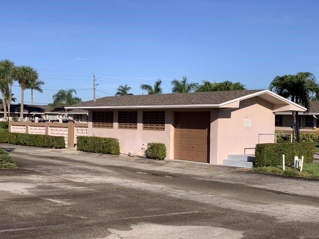 view of single story home