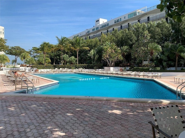 view of pool with a patio