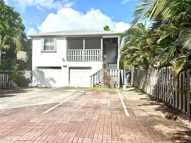 view of front facade featuring a garage