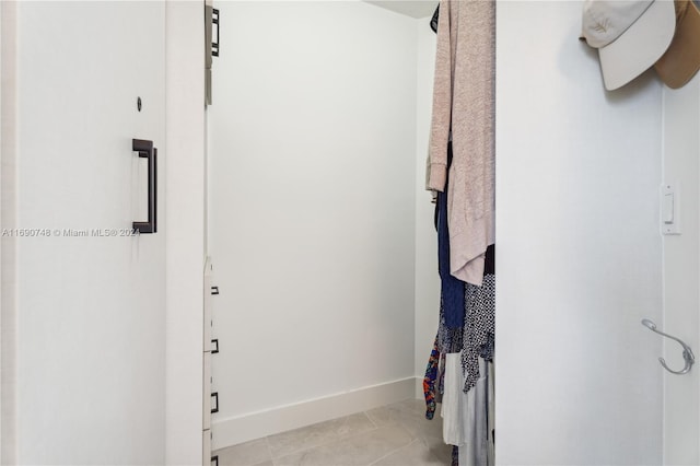 interior space featuring tile patterned flooring