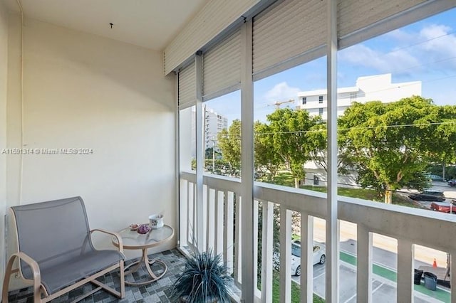 view of sunroom