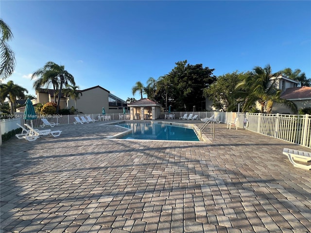 view of pool with a patio