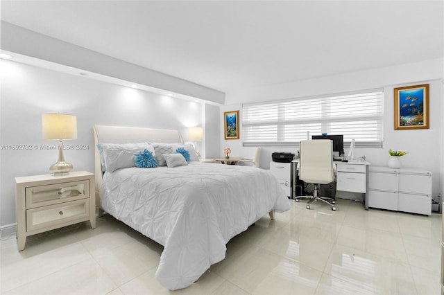 view of tiled bedroom