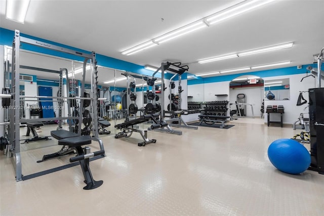 view of workout area