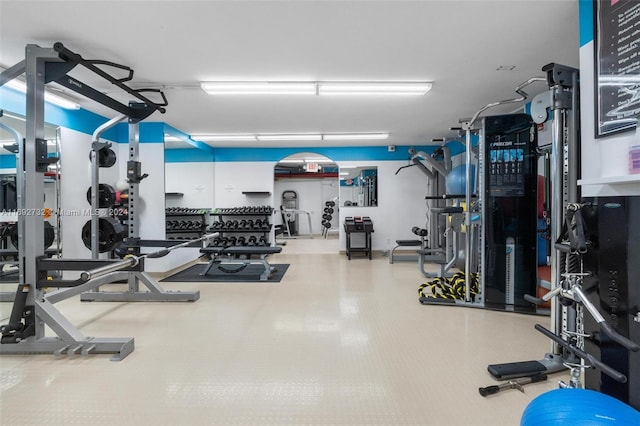 view of exercise room