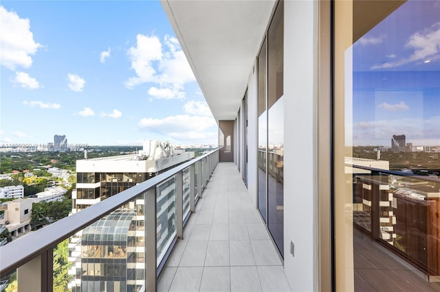 balcony featuring a view of city