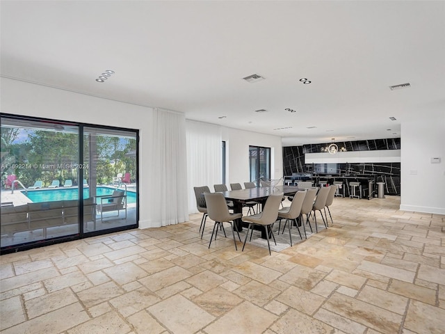 view of dining room