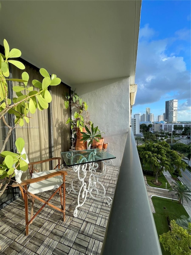 view of balcony