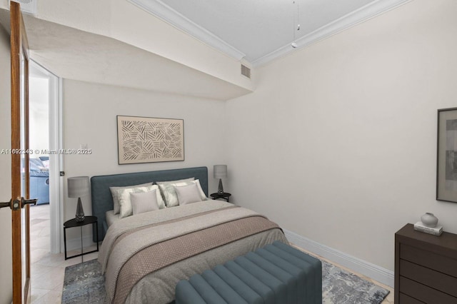 5005 Collins Ave Unit 615, Miami Beach, FL 33140 - bedroom featuring ornamental molding and baseboards