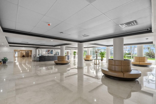 5005 Collins Ave Unit 615, Miami Beach, FL 33140 - community lobby with a drop ceiling