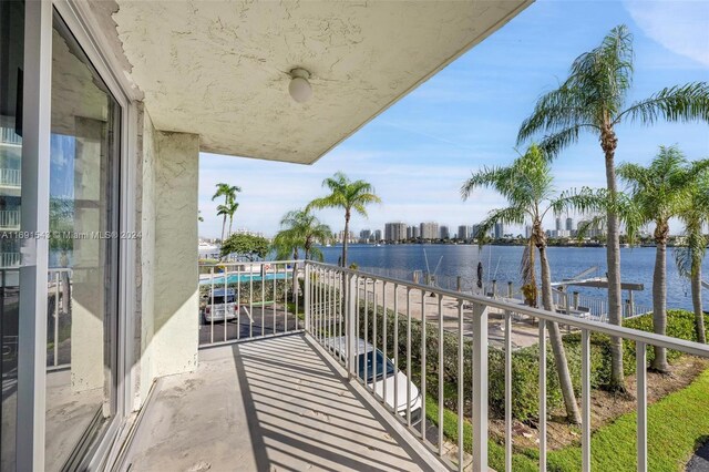 16570 NE 26th Ave Unit 2A, North Miami Beach, FL 33160 - balcony with a water view