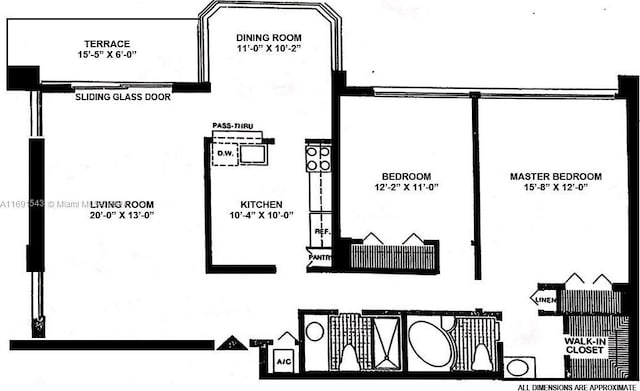 16570 NE 26th Ave Unit 2A, North Miami Beach, FL 33160 - floor plan / room layout