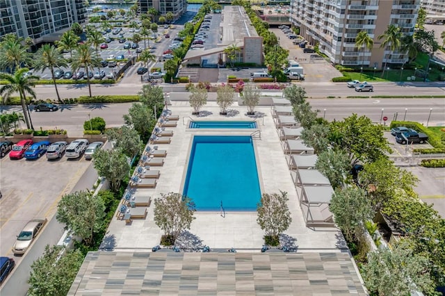2000 S Ocean Dr Unit 27A, Hallandale Beach, FL 33009 - aerial view of a pool