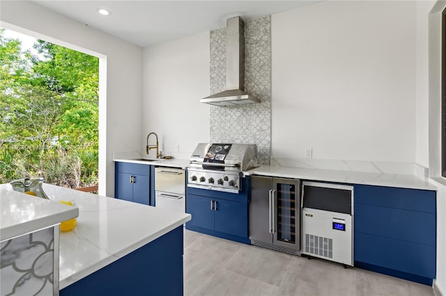 view of patio / terrace with an outdoor kitchen, grilling area, and sink