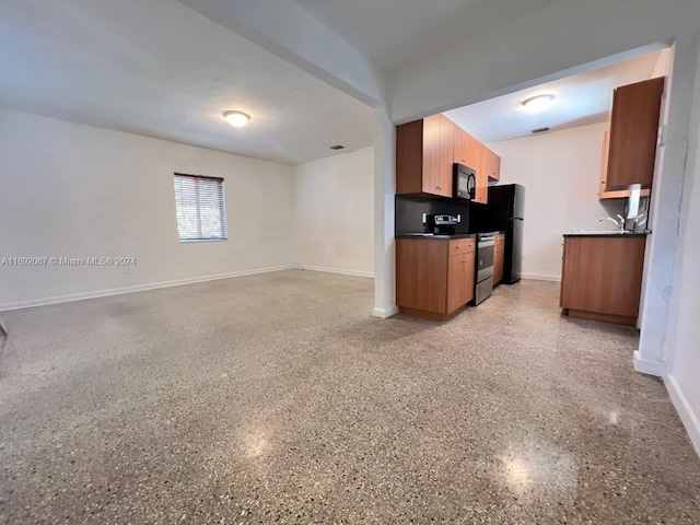 kitchen featuring black appliances