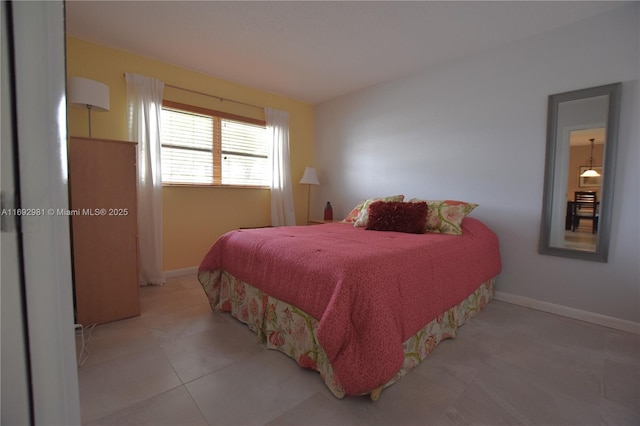 view of tiled bedroom