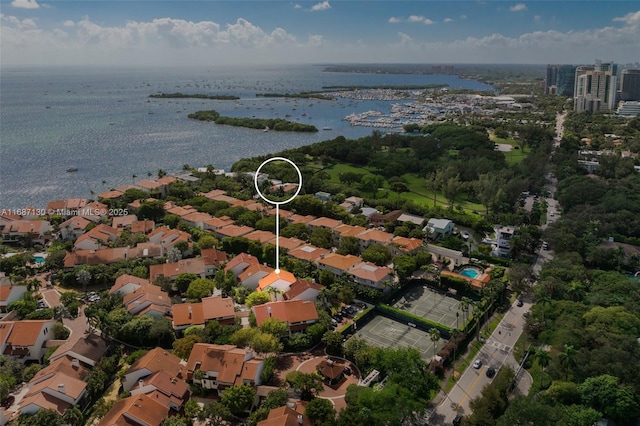 2000 S Bayshore Dr Unit 4, Coconut Grove, FL 33133 - aerial view of property and surrounding area featuring a large body of water and nearby suburban area