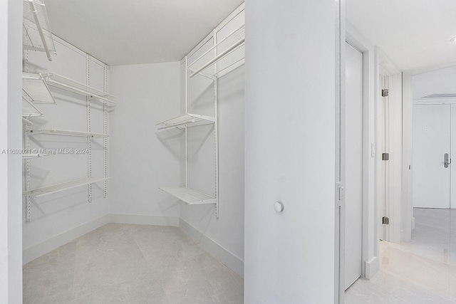 view of walk in closet