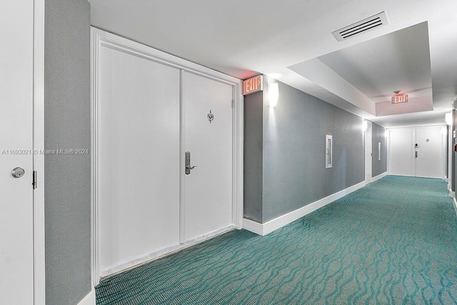 6301 Collins Ave Unit 1508, Miami Beach, FL 33141 - corridor with carpet floors and baseboards