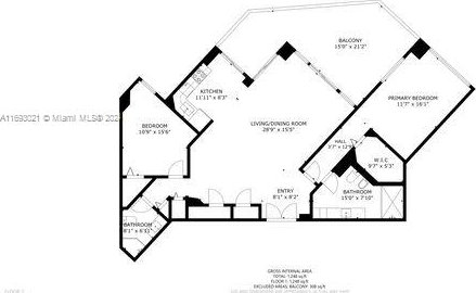 6301 Collins Ave Unit 1508, Miami Beach, FL 33141 - home floor plan