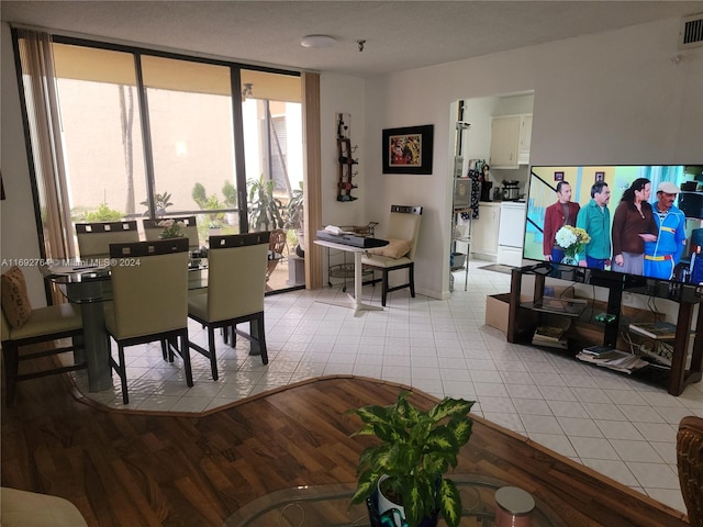 dining room with washer / clothes dryer