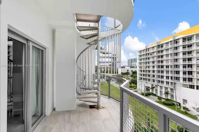 481 NE 29th St Unit 702, Miami, FL 33137 - balcony with a city view and stairs