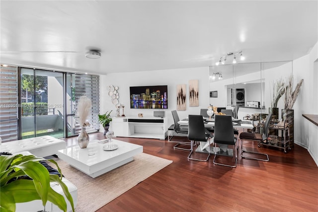 living room featuring hardwood / wood-style floors