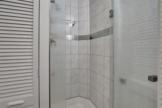 bathroom featuring an enclosed shower