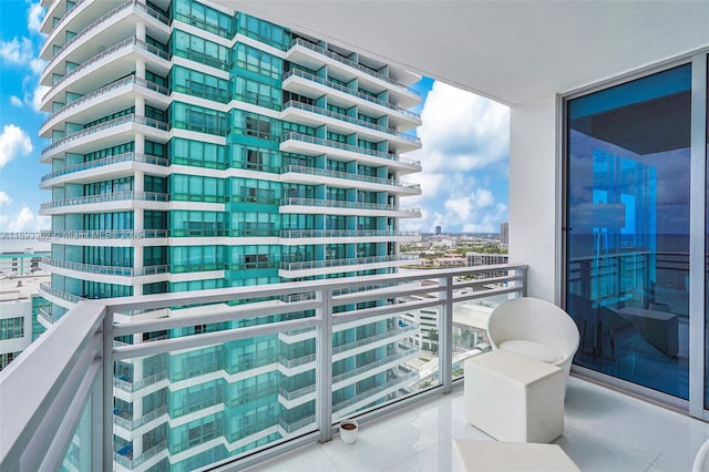 balcony featuring a city view