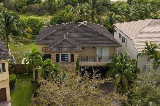 birds eye view of property