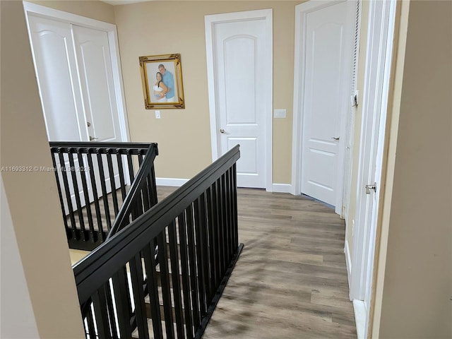 hallway featuring light hardwood / wood-style floors