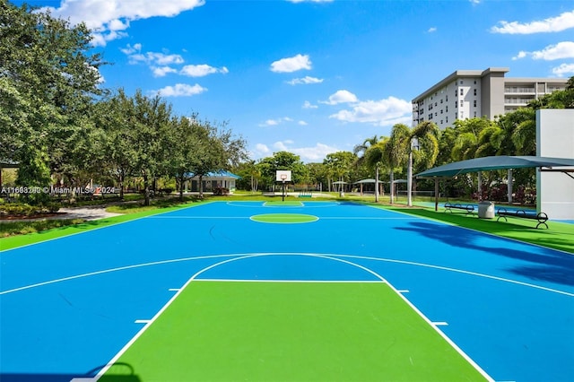 view of basketball court