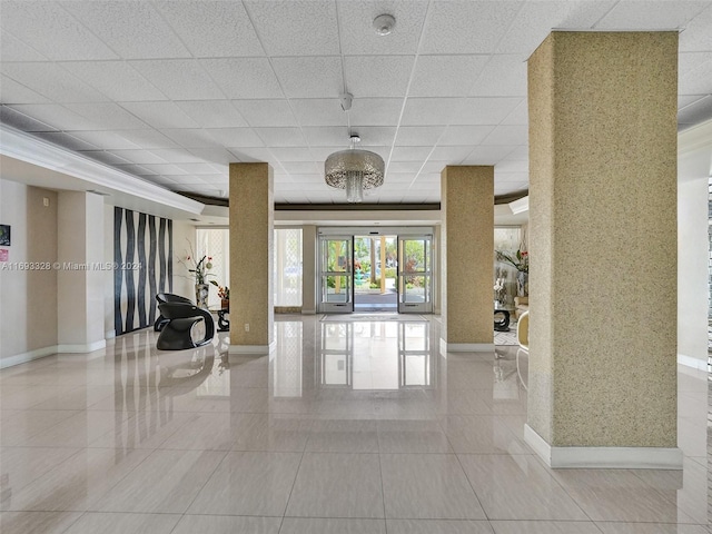 1833 S Ocean Dr Unit 1702, Hallandale Beach, FL 33009 - building lobby featuring a drop ceiling
