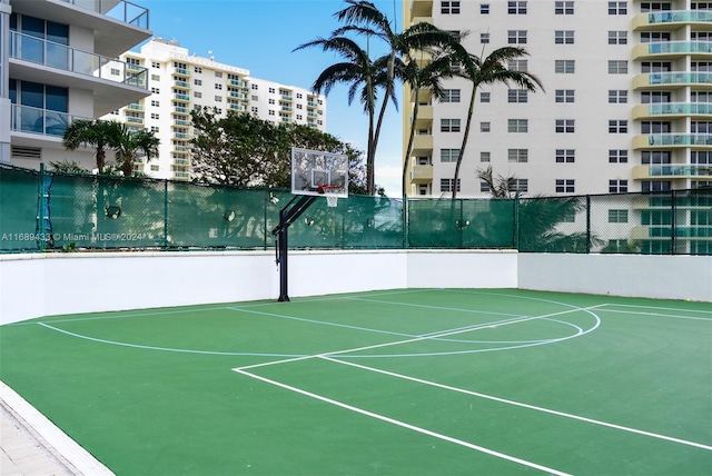 view of basketball court