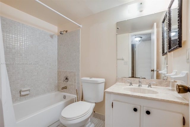 608 SW Natura Blvd Unit 311, Deerfield Beach, FL 33441 - full bathroom featuring shower / tub combination, vanity, and tile patterned floors