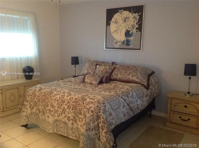 view of tiled bedroom