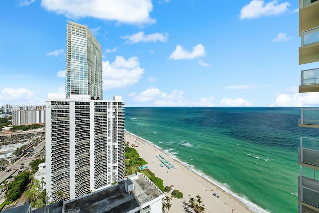 property view of water with a view of the beach