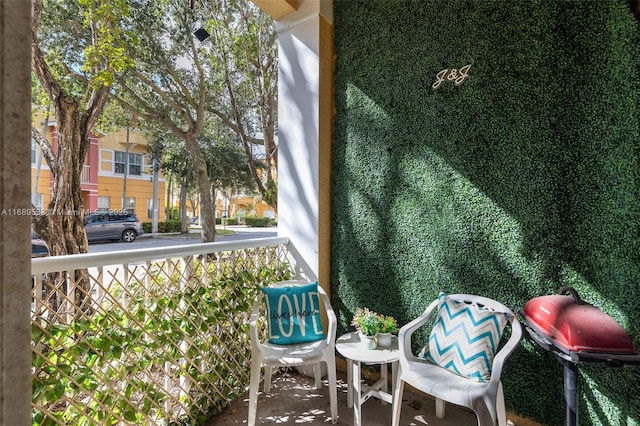 balcony with covered porch