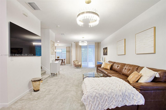 view of carpeted living room